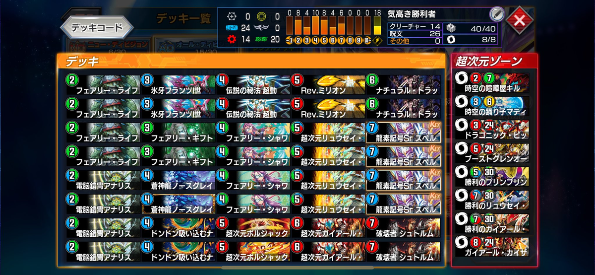 デッキ紹介ープレイス版【シータ超次元コントロール】 - トリエの雑談