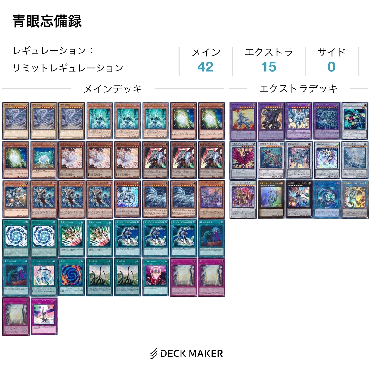 遊戯王】青眼デッキについて考える【第0回】 - YAMATENAchブログ