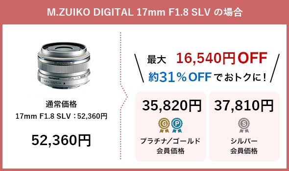 OM SYSTEM STOREにてM.ZUIKO DIGITAL 17mm F1.8 SLVが特別価格で数量