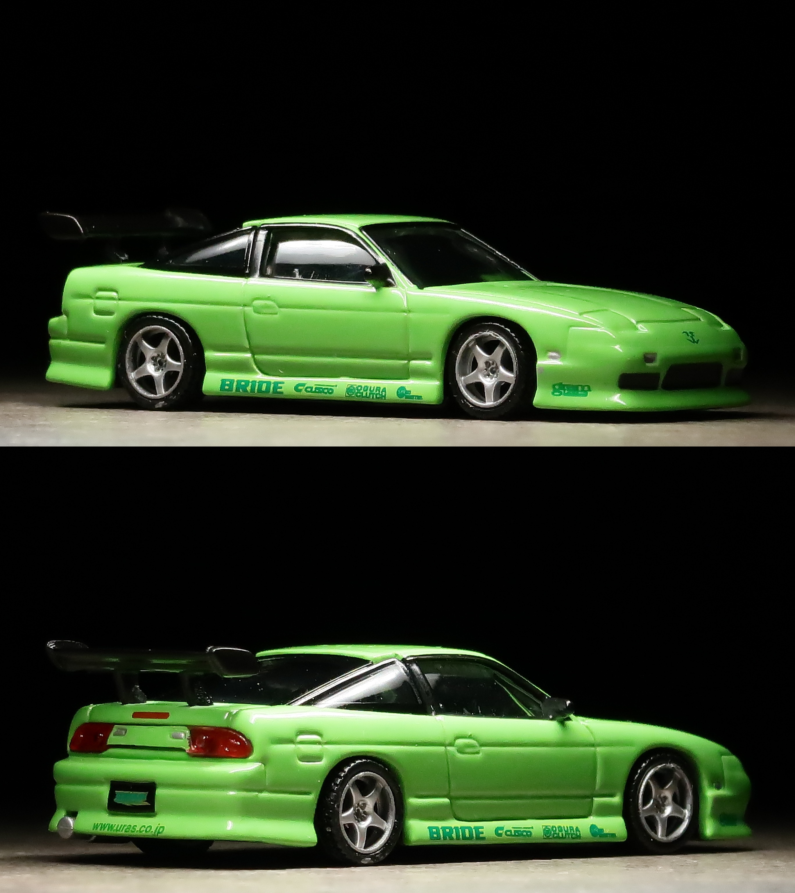 モデルインプレッション】Aoshima 1/64 - Uras RPS13 180SX (Green