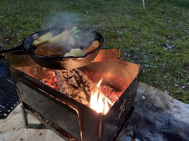 レビュー】笑's コンパクト焚き火グリル B-GO 3点セットを使ってみた