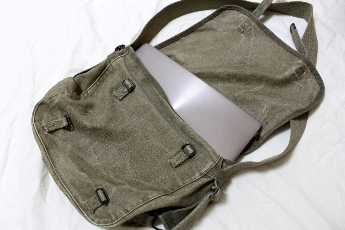 50s FRENCH ARMY LINEN CANVAS BAG / ヴィンテージ フランス軍 リネン