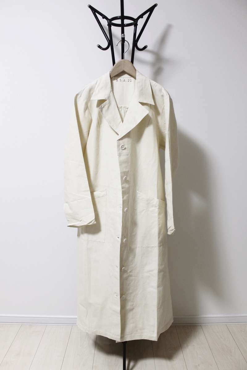 育て甲斐のあるリネンの古着 | 40s FRENCH ARMY LINEN HOSPITAL COAT
