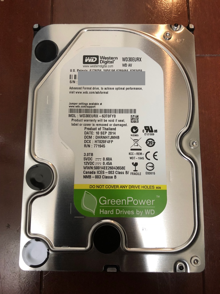 REGZAタイムシフト用HDD AVHD-ZRC7 の内蔵HDDを交換してみた - はむ