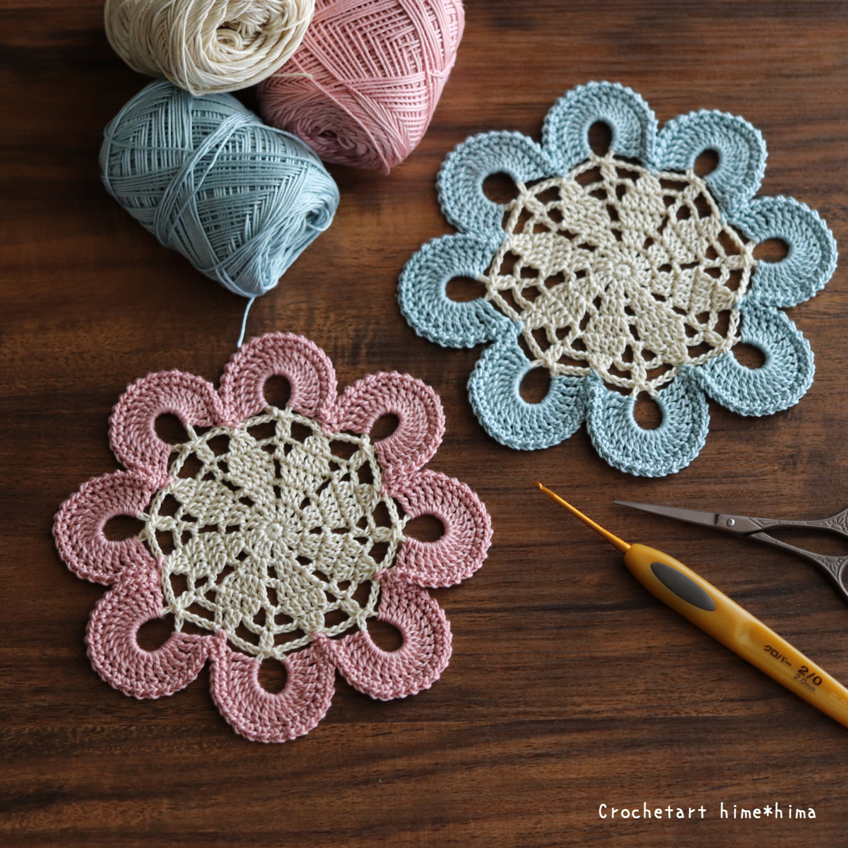 ひまわりのドイリーにしてもいいかも？｜編み図公開と訂正のお知らせ