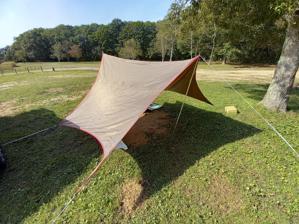 snowpeakペンタシールドのアレンジ張りで快適に - hiiyanのオフな生活