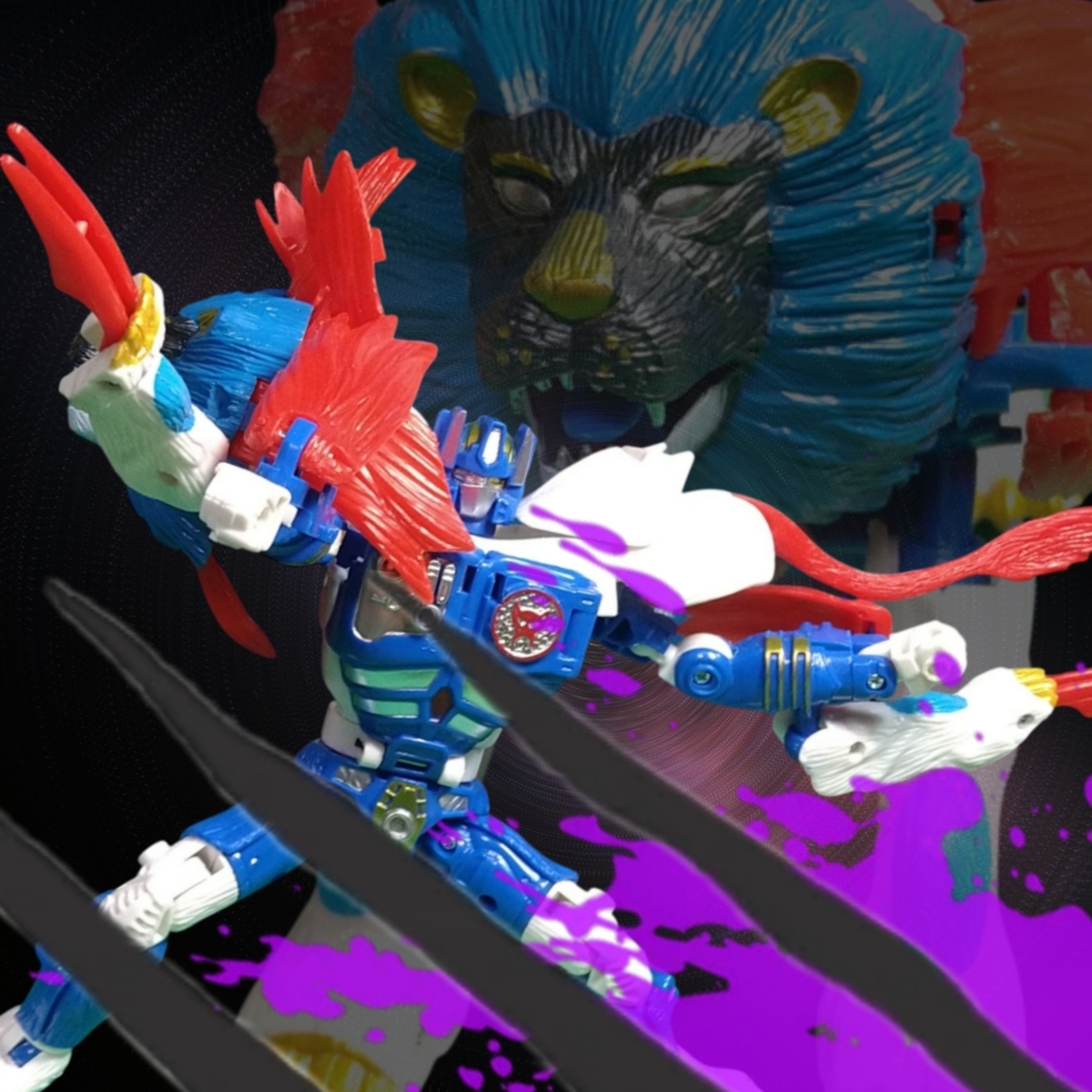 恐怖！！毒々しい青いライオン現る！！ビーストウォーズⅡ ライオ