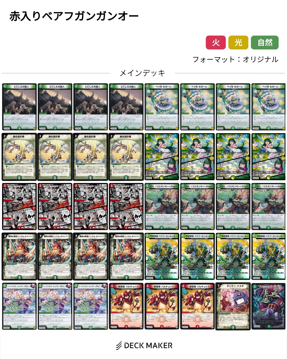 格安速攻デッキ！「ベアフガンガンオー」 - 格安デュエマブログ