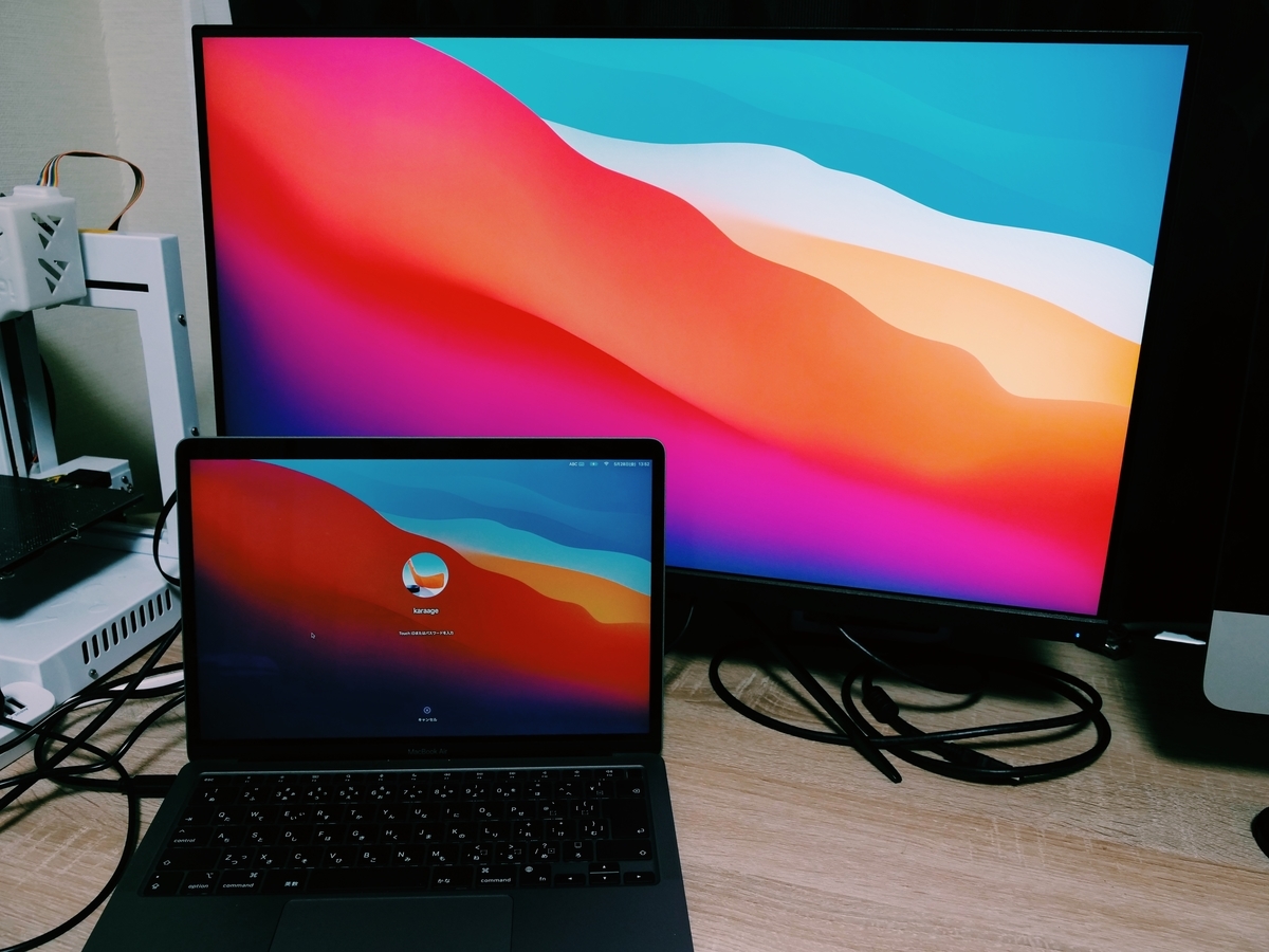 M1 Macbook Airと相性最高なJapanNext製USB-C対応28インチ4Kモニタ買い