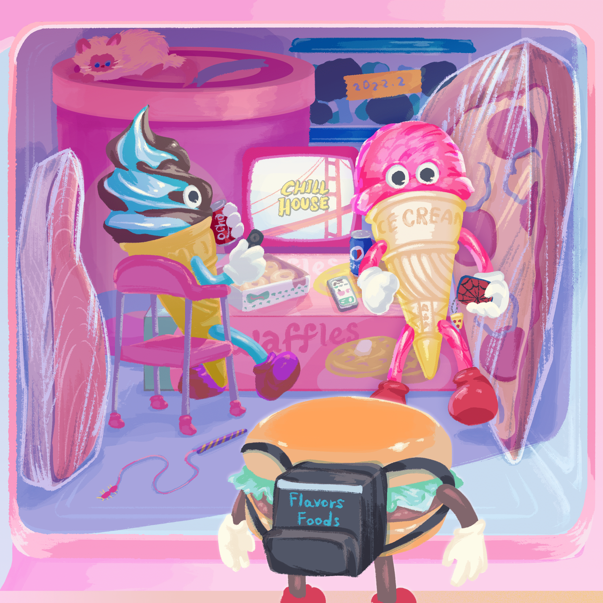 KAIEDA FLAVOURS ベティちゃんなりきりアイス ソフビ 日本製 KAIEDA