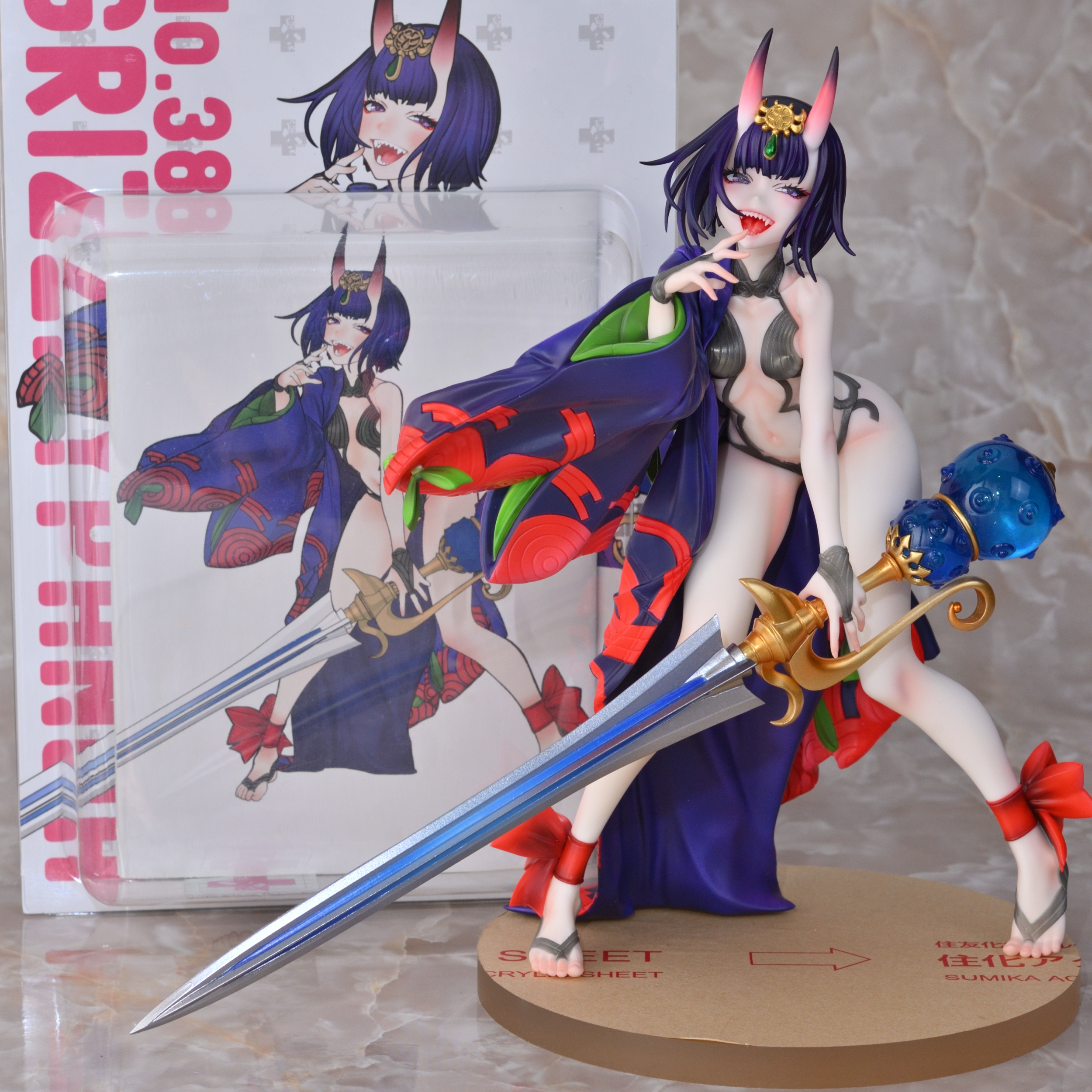 異形感満載だけど実は綺麗なお顔の酒呑童子のガレージキットを製作しま