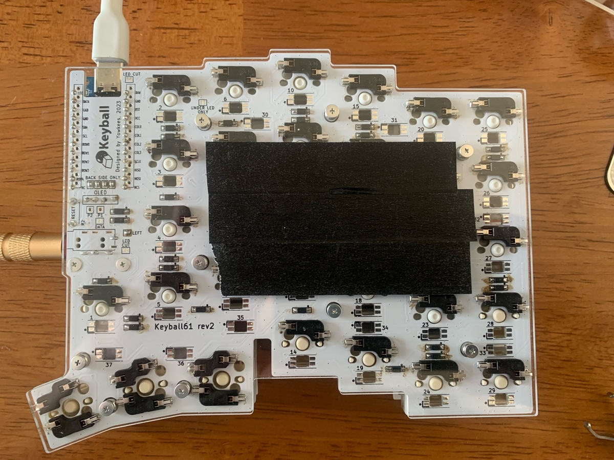 キーボードを組み立てるときのメモ (Keyball61) - どこにでもいるSEの