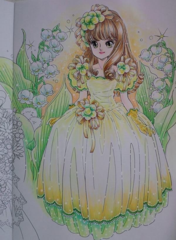 こどものぬりえ『ジョアンナ』レビュー＆初塗り☆ - 塗り絵日記