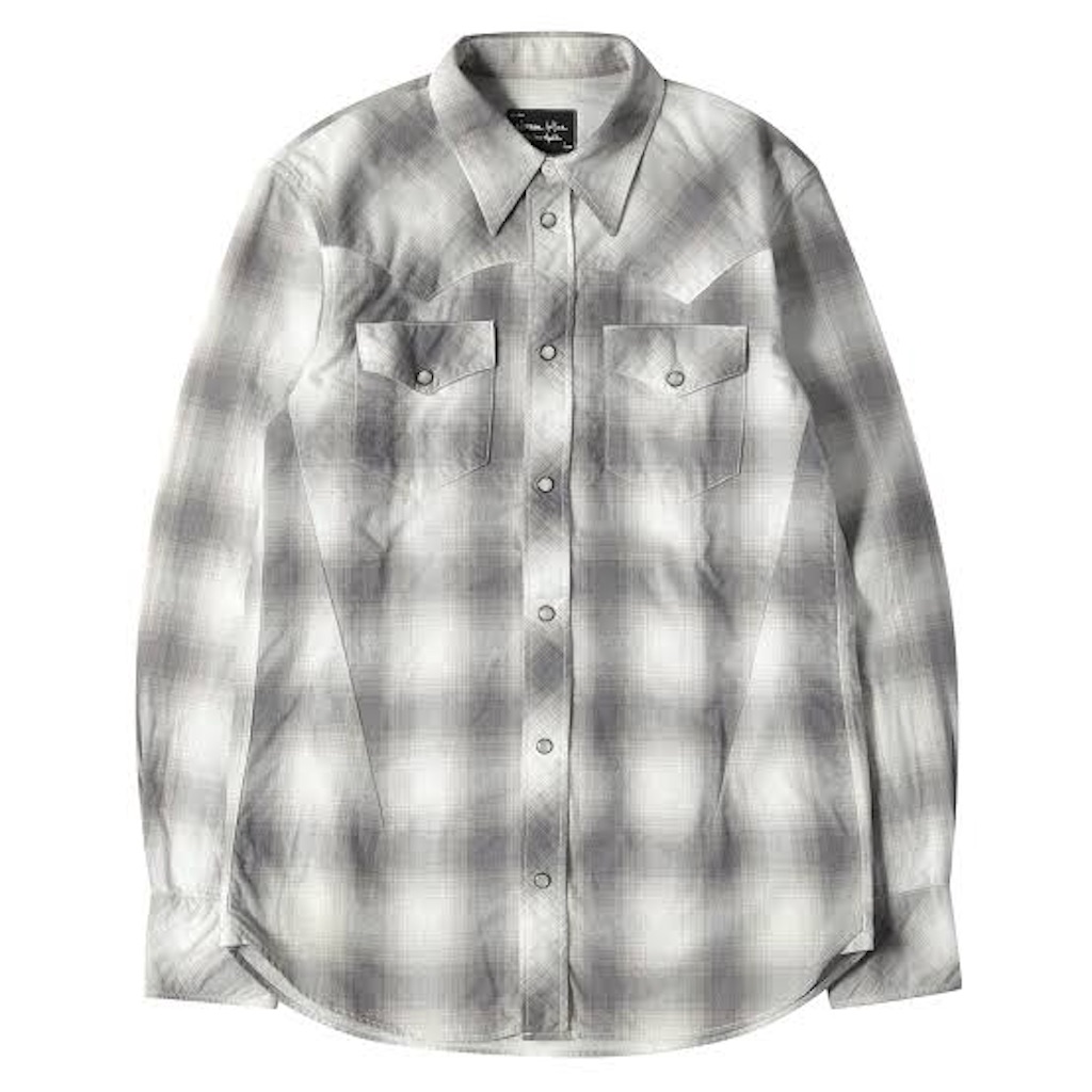 23ss】COMOLIレーヨンチェックオープンカラーシャツ購入 - get ready