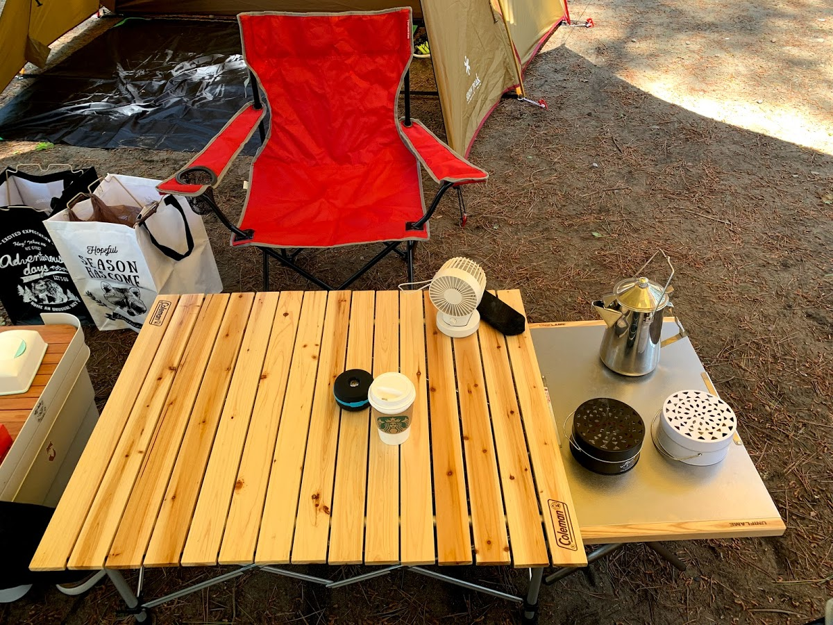 キャンプギア・カスタマイズ】ユニフレーム：焚き火テーブル＆焚き火