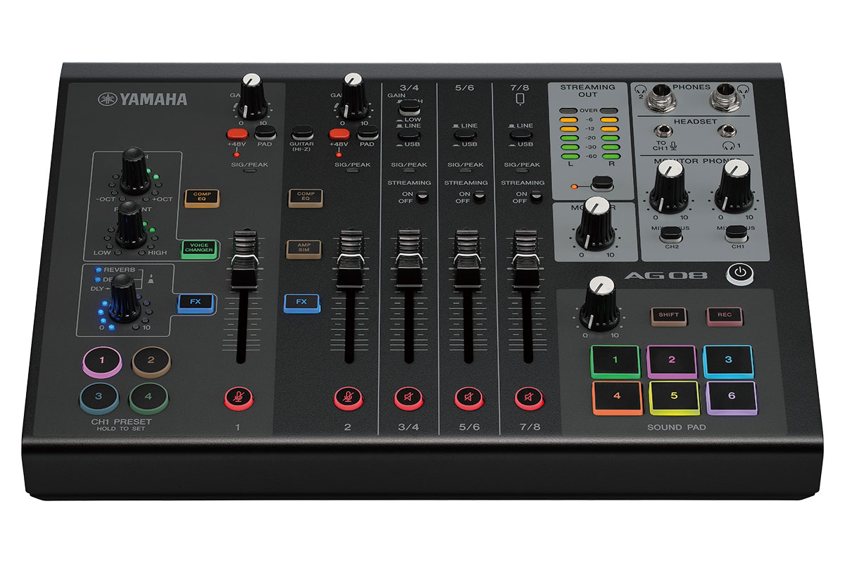 YAMAHA AG08 レビュー：ライブ配信に必要な機能を網羅したミキサー