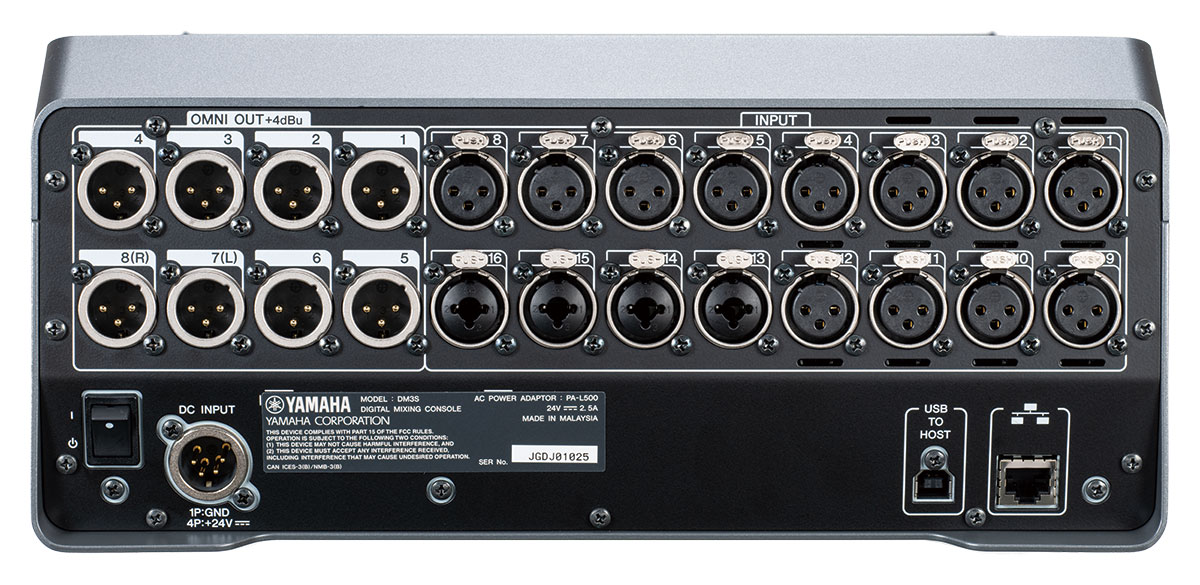 YAMAHA DM3 Standard レビュー：アナログ16ch入力でオーディオI/O機能