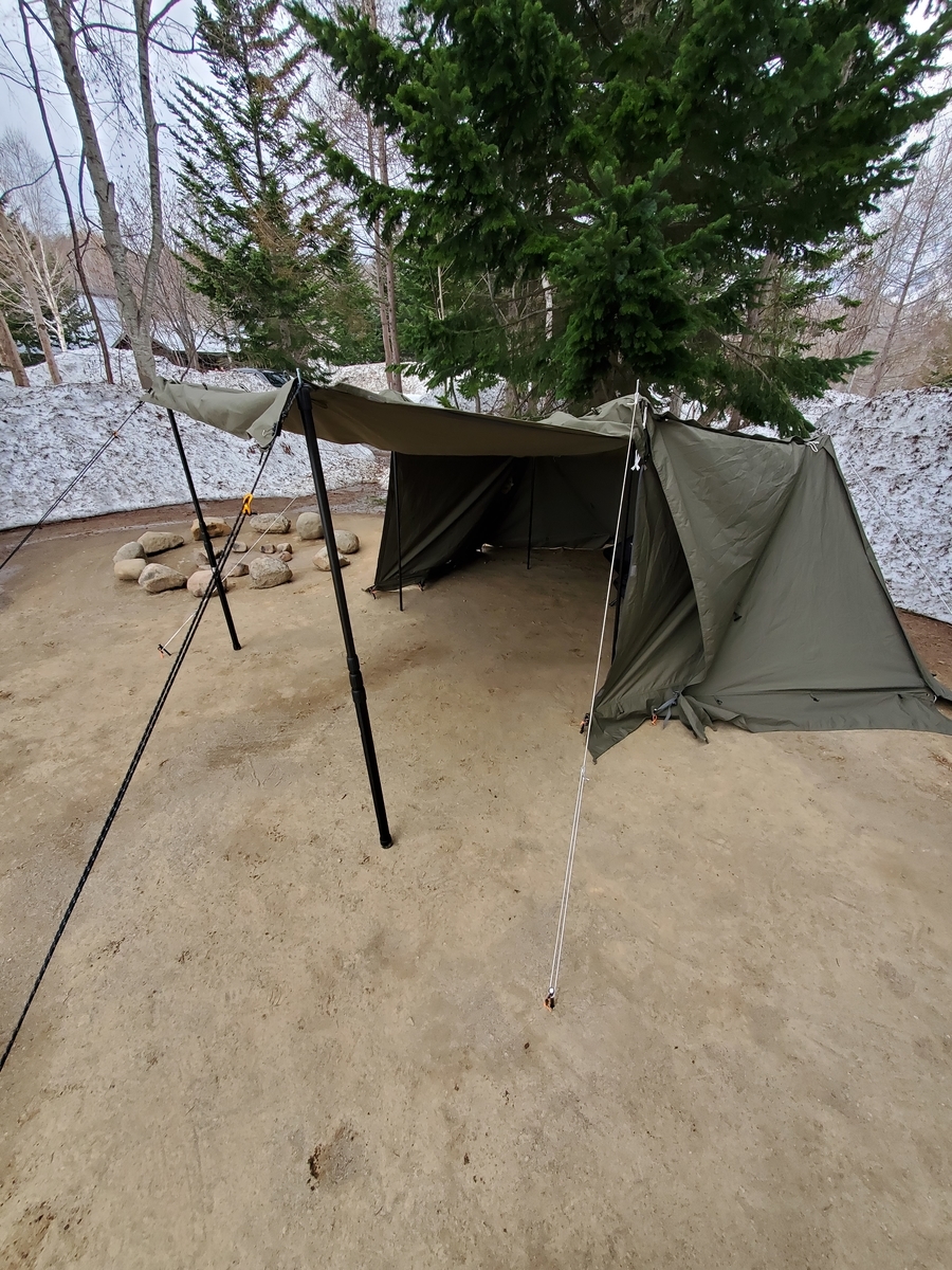 バンドックソロベースexにフロントウォール装着（カーキ×カーキ