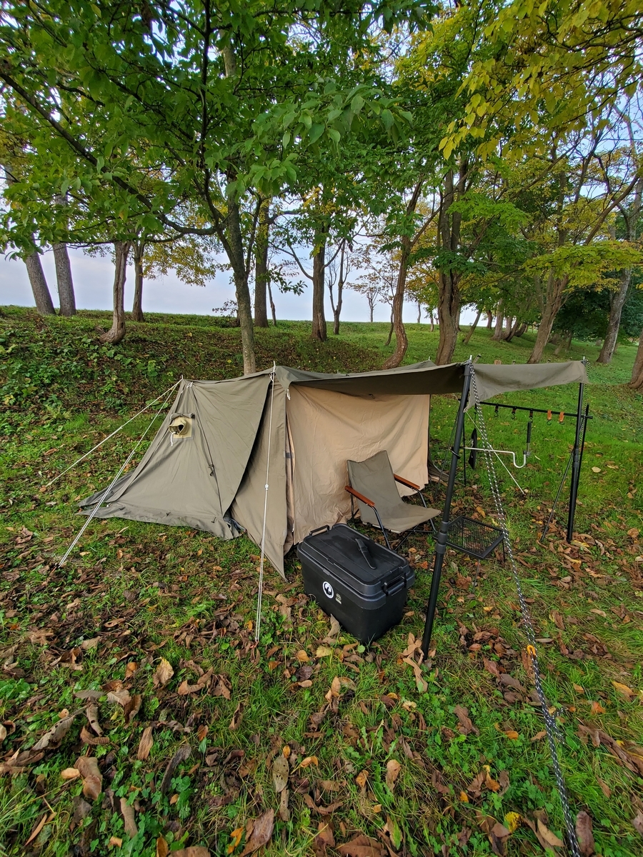 ソロベースexにフロントウォール（前幕）を二つ付けてアレンジスタイル