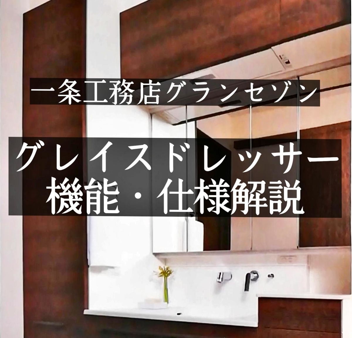 最新】グランセゾン標準「洗面台(グレイスドレッサー)」サイズ・機能を