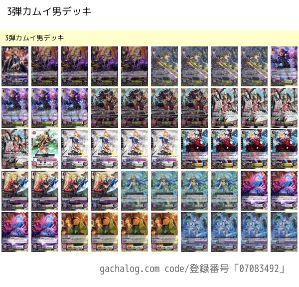 サイファデッキ紹介⑦ 3弾カムイ男、DBカムイ女、ハイドラカムイ女、竜