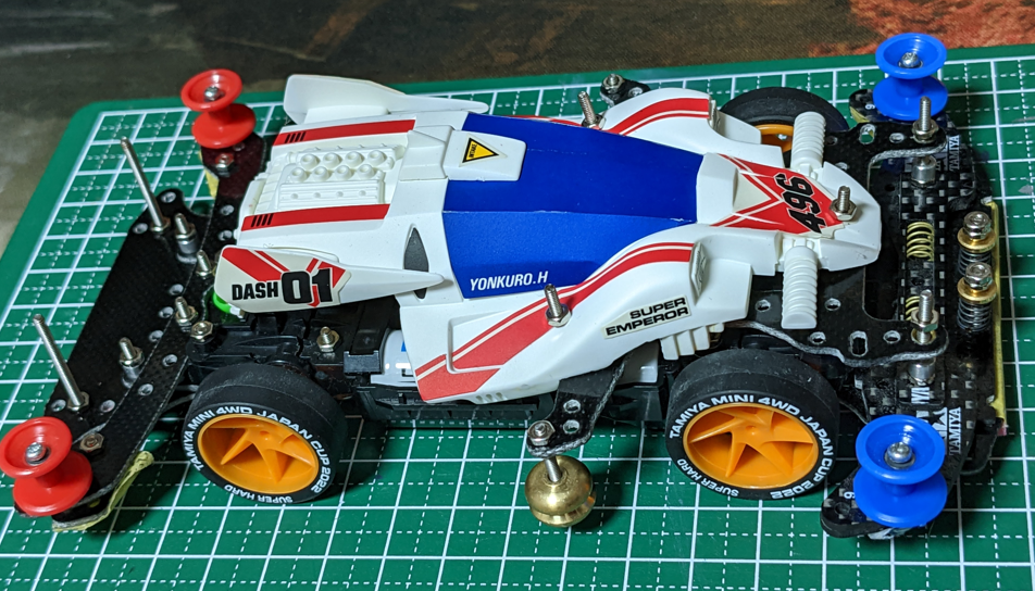 ミニ四駆】MSフレキシャーシ体験実験機・・・仮完成とする - おっさん