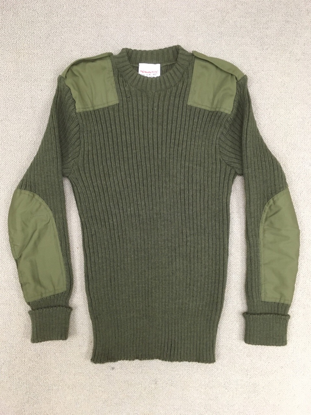 冬の定番！【イギリスの軍服】陸軍コマンドセーター（OG・クルーネック