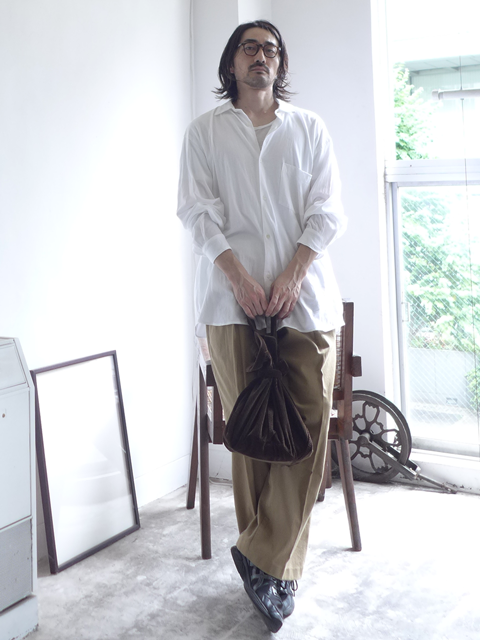 COMOLIコットンジャージコモリシャツ3/White/23SS - ANNE-TRE