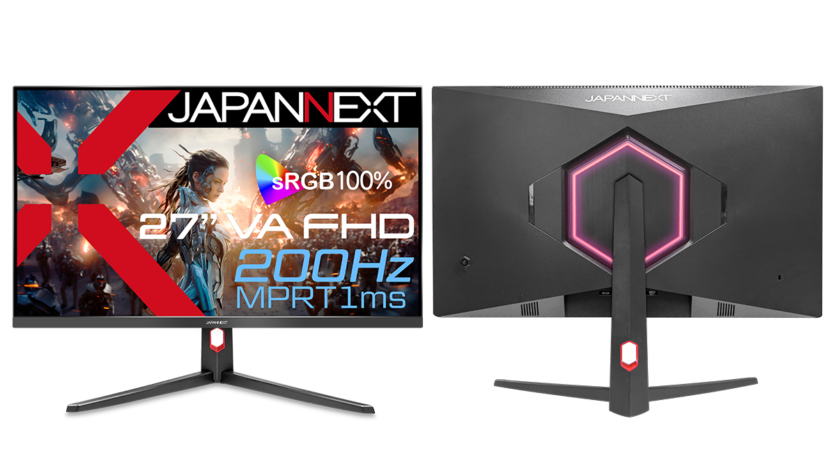 JAPANNEXT 27インチ VAパネルゲーミングモニター「JN-27V200F