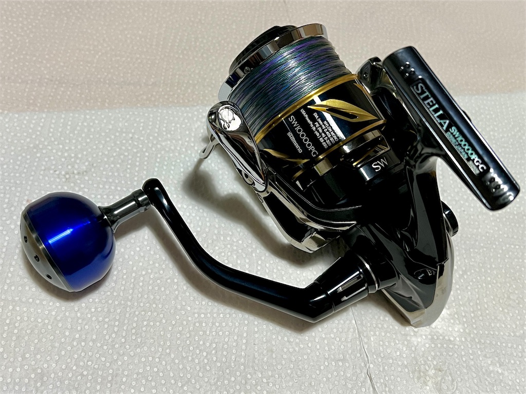 ステラSWのロングハンドル化カスタム。 - 釣りで一息。