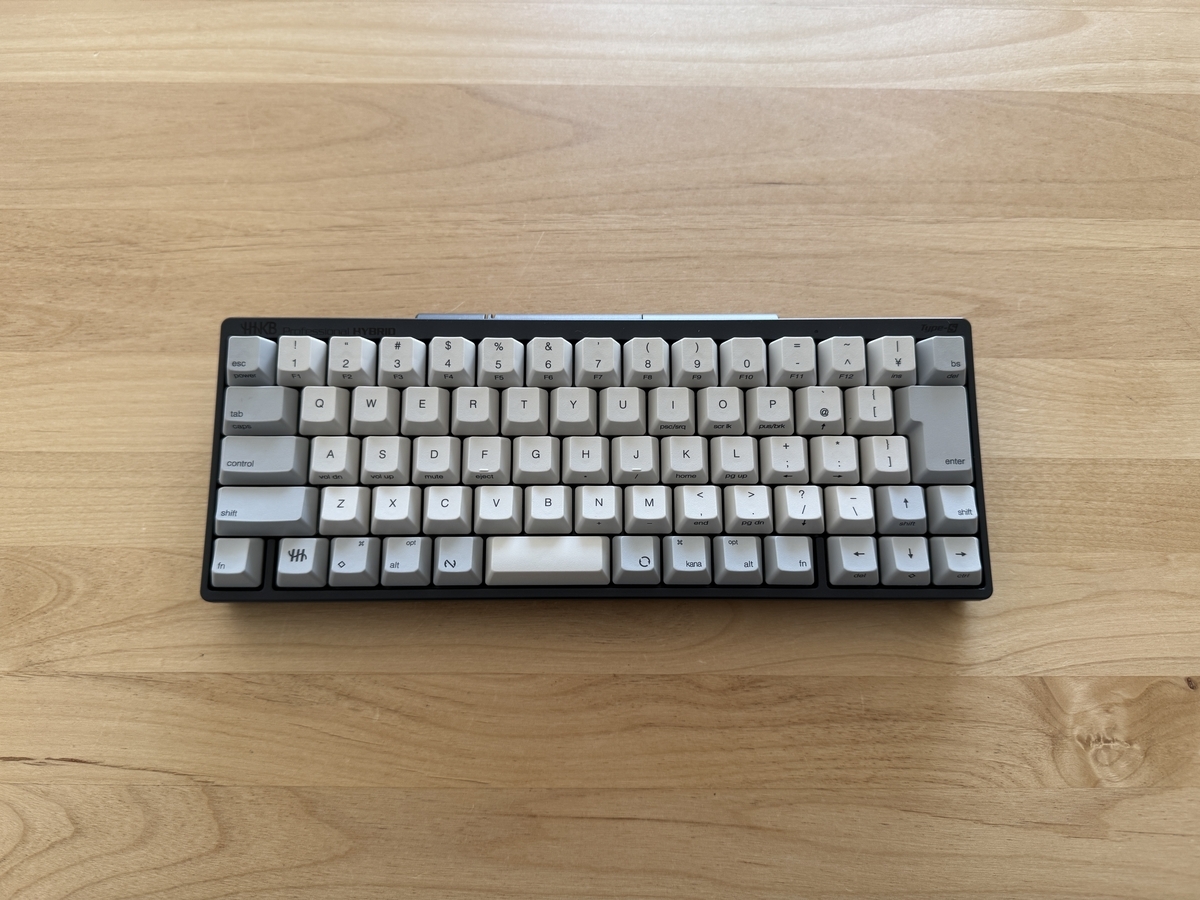 M4 macBook Pro用に購入したHHKB Professional HYBRID Type-S 墨キー
