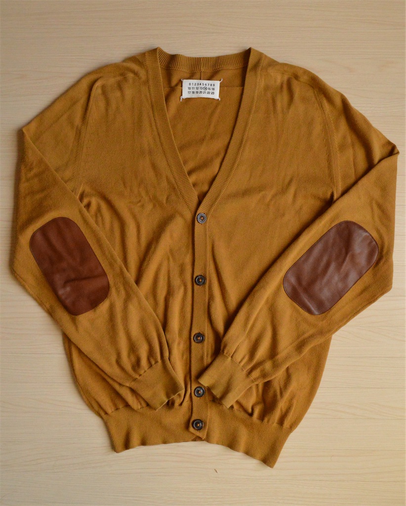 Martin Margiela ⑭ 11ss エルボーパッチ・カーディガン - マルテン