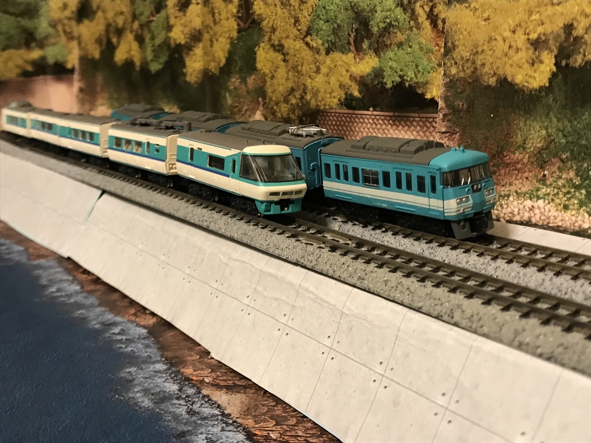 JR西日本 381系 くろしお 色 Bトレ オーシャンアロー色 ﾊﾟﾉﾗﾏｸﾞﾘｰﾝ車