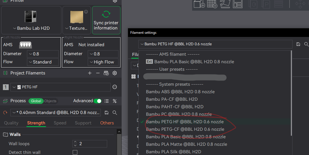 H2D missing 0.8 mm Nozzle profile - Bambu Lab H2 Series - Bambu