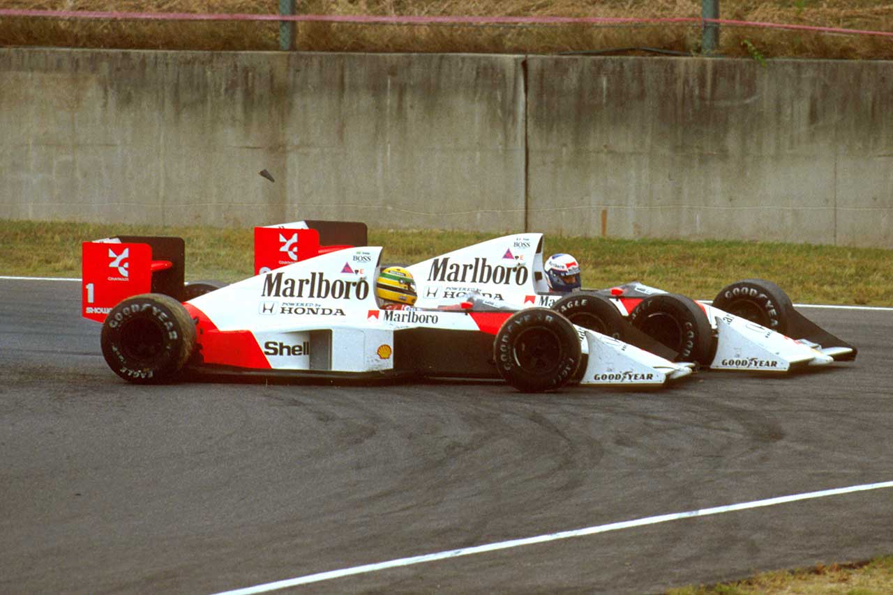 アラン・プロストとアイルトン・セナ（マクラーレン・ホンダ