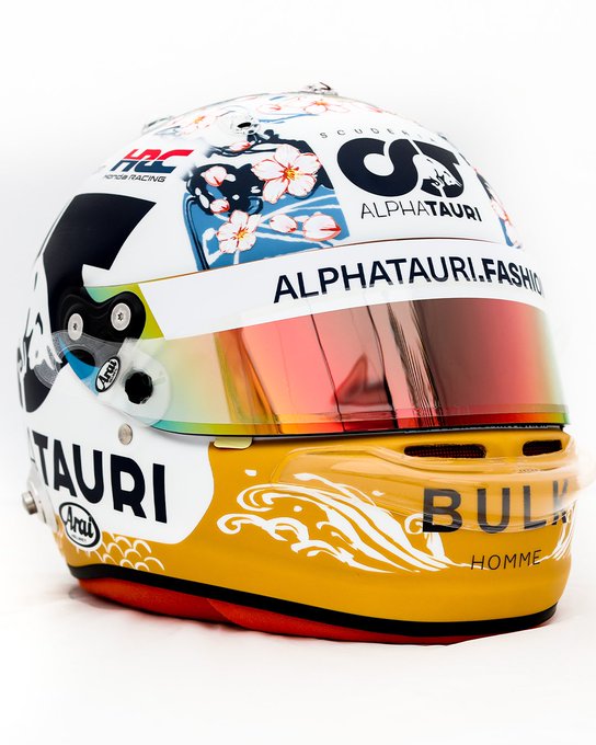 角田裕毅（アルファタウリ）の日本GP用スペシャルヘルメット