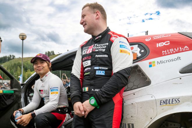 表彰台獲得の勝田貴元「アドバイスをくれたカッレにも感謝」トヨタ、1