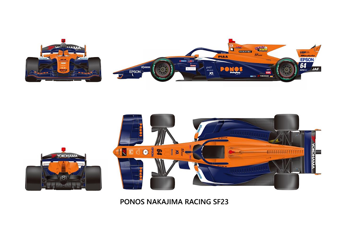 若手コンビで挑むPONOS NAKAJIMA RACINGが2025年マシンカラーリングを