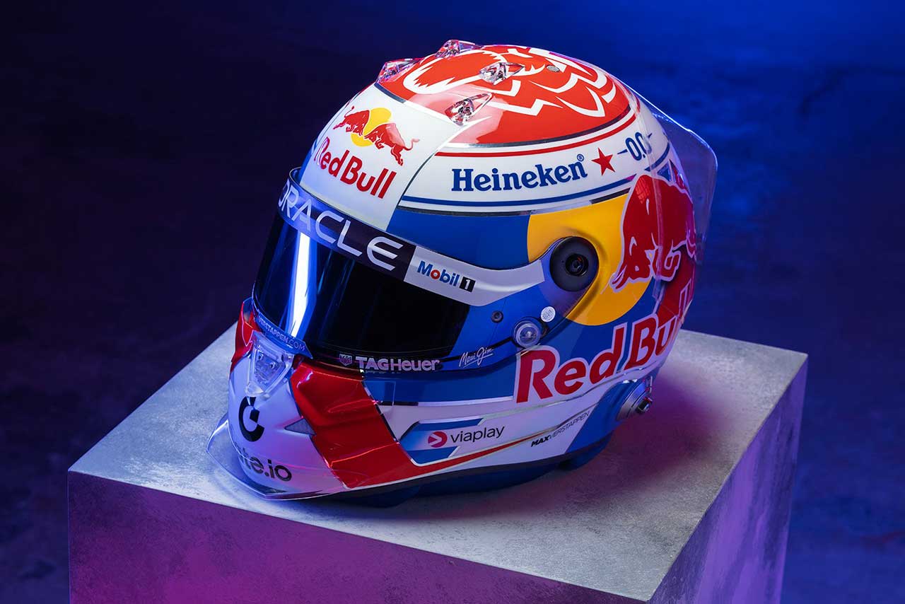 4度のF1王者フェルスタッペン、2025年シーズンのヘルメットデザインを