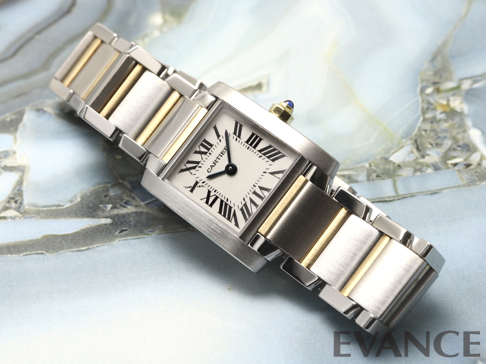 カルティエ / CARTIER タンク タンク フランセーズ SM YGコンビ