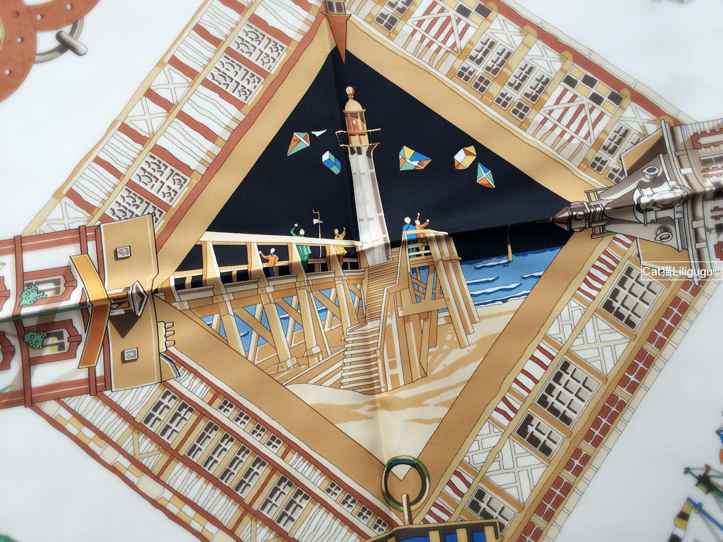 エルメス)カレ90《ノルマンディー海岸の魅力》スカーフ (HERMES