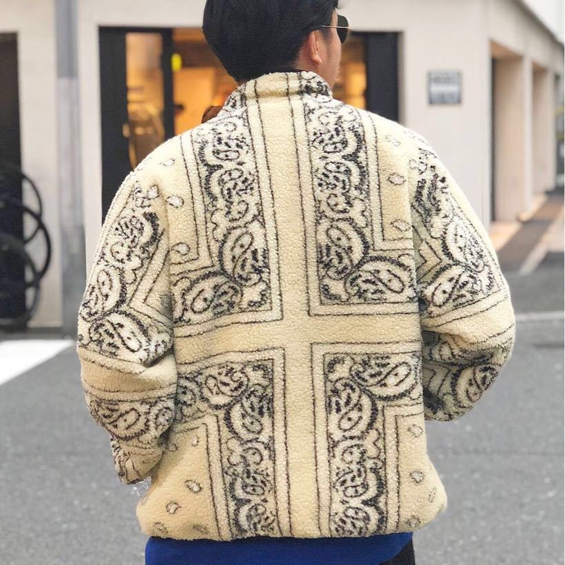 Supreme Reversible Bandana Fleece Jacket Tan シュプリーム (Supreme