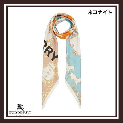 直営店買付】☆Burberry☆シルク プリント スカーフ (Burberry