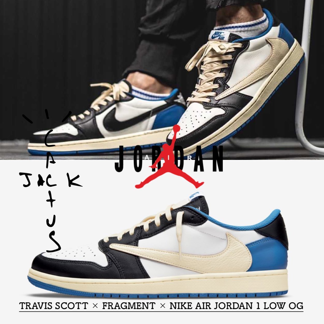 TRAVIS SCOTT × FRAGMENT DESIGN × NIKE AIR JORDAN 1 LOW OG (Nike