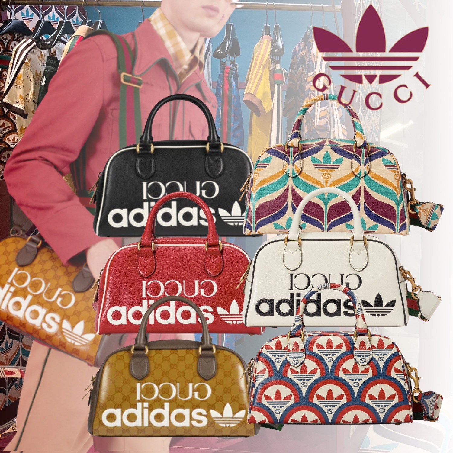 GUCCI adidas グッチ アディダス ミニ ダッフルバッグ ボストン (GUCCI