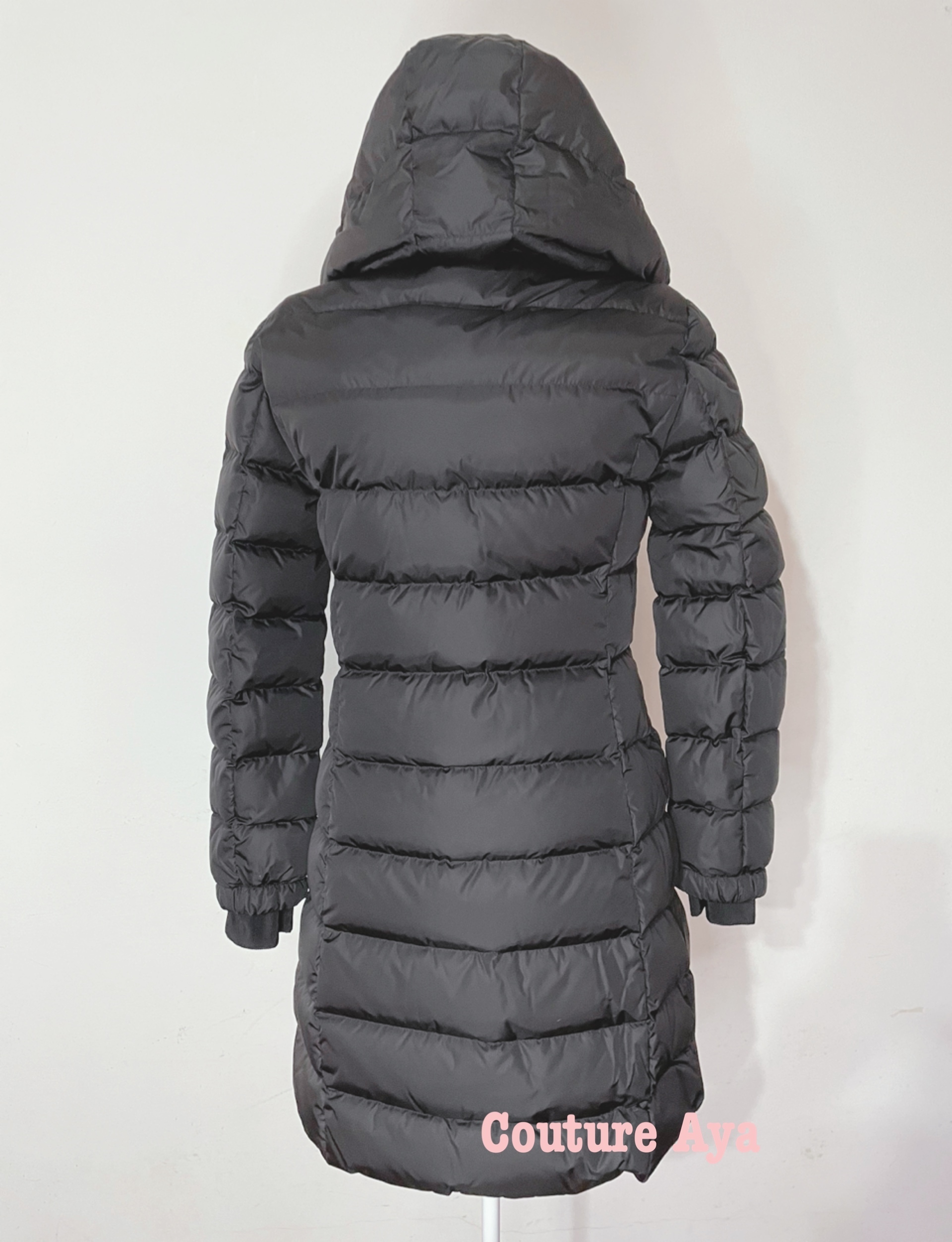 MONCLER】ロゴワッペン パーカーロングダウンジャケット (MONCLER