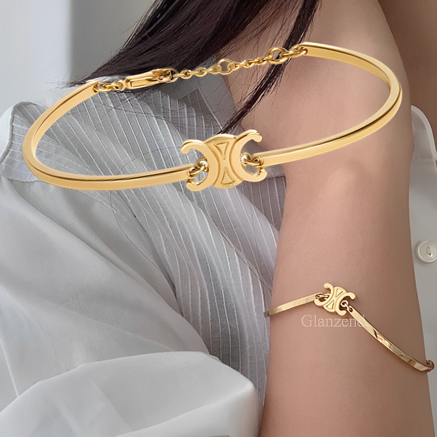 CELINE】トリオンフ アーティキュレート ブレスレット (CELINE