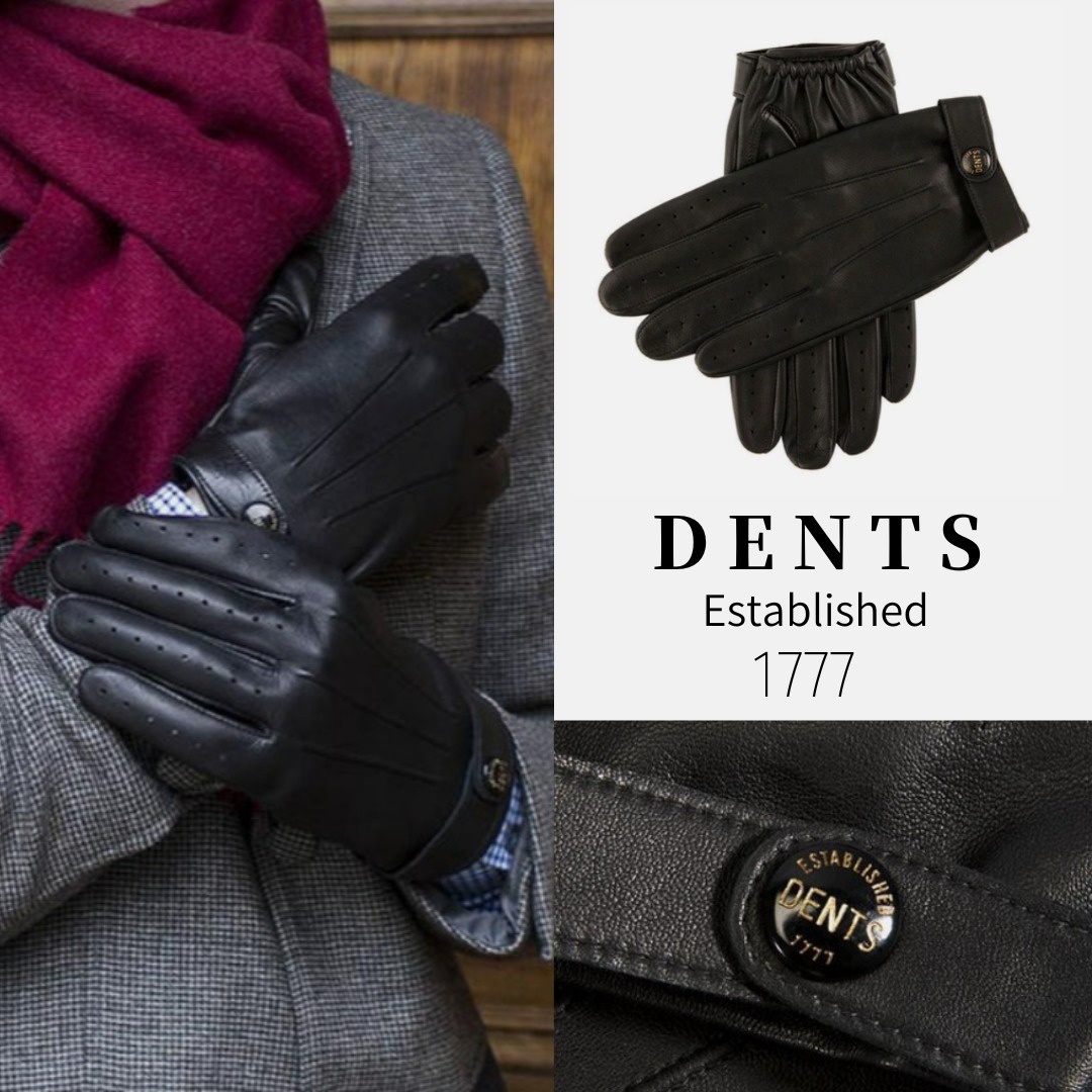 DENTS◇フレミング メンズレザー ドライビング グローブ (DENTS/手袋