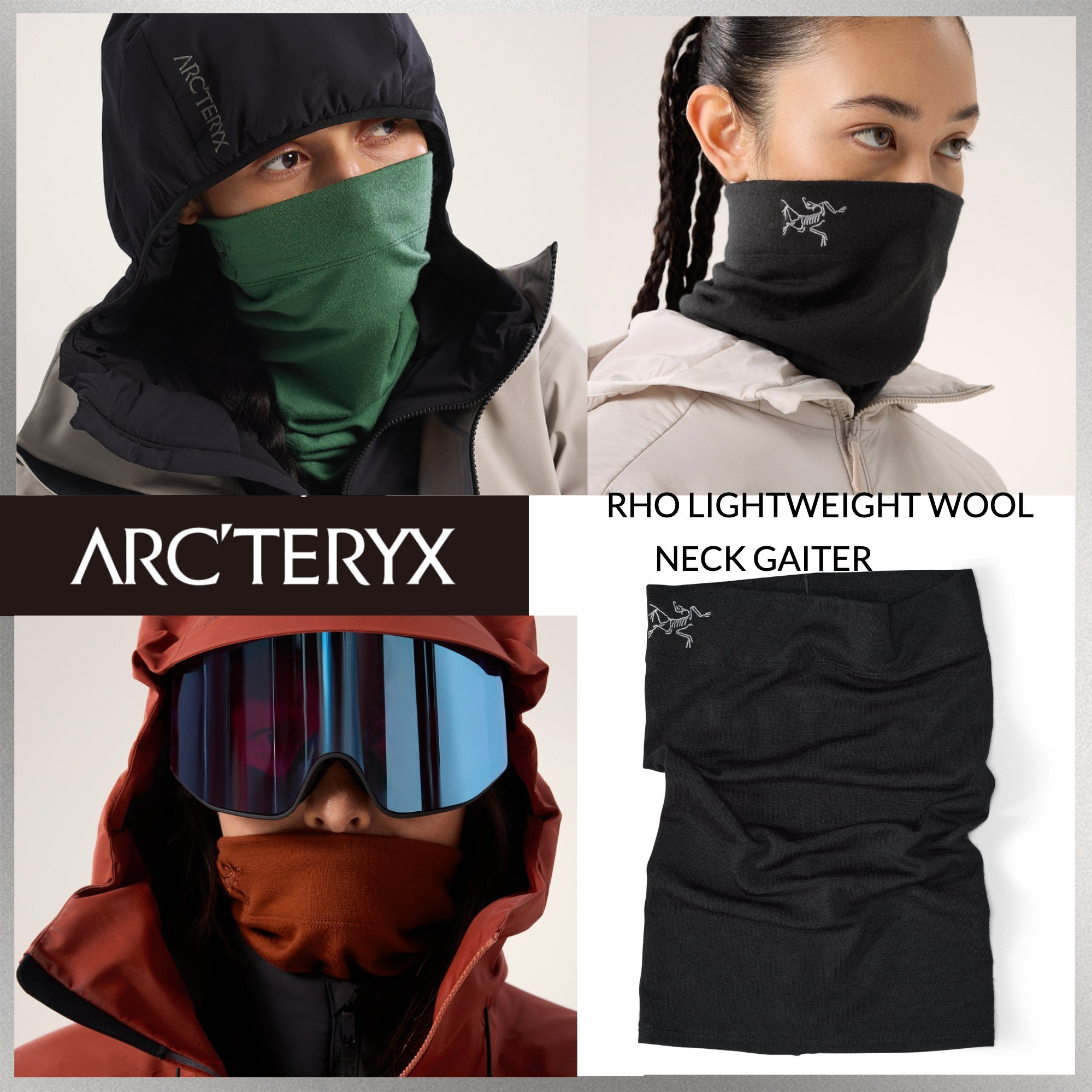 Arc'tery ネックウォーマー RHO LIGHTWEIGHT WOOL NECK GAITER (ARC
