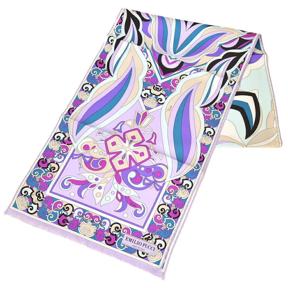 EMILIO PUCCI(エミリオプッチ) プッチ柄 シルク ストール eep058